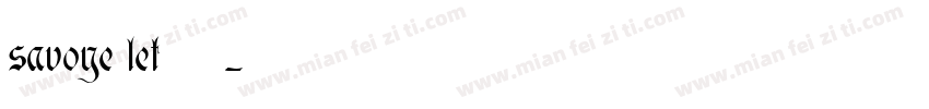 savoye let字体字体转换